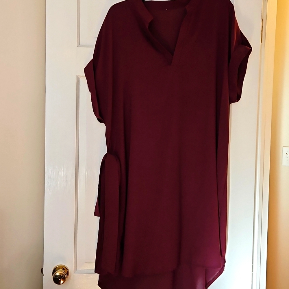 Elegant Burgundy Women's Top